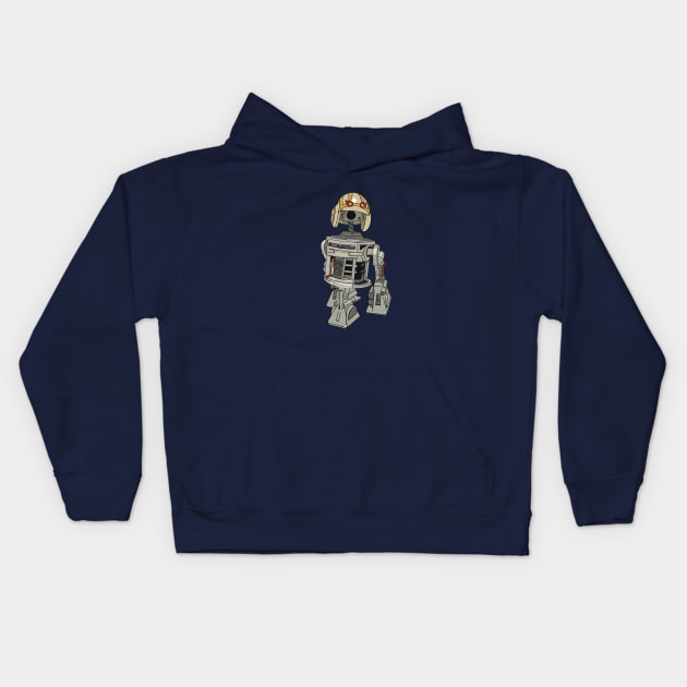 Bucket the stripped-down Astromech Kids Hoodie by GonkSquadron